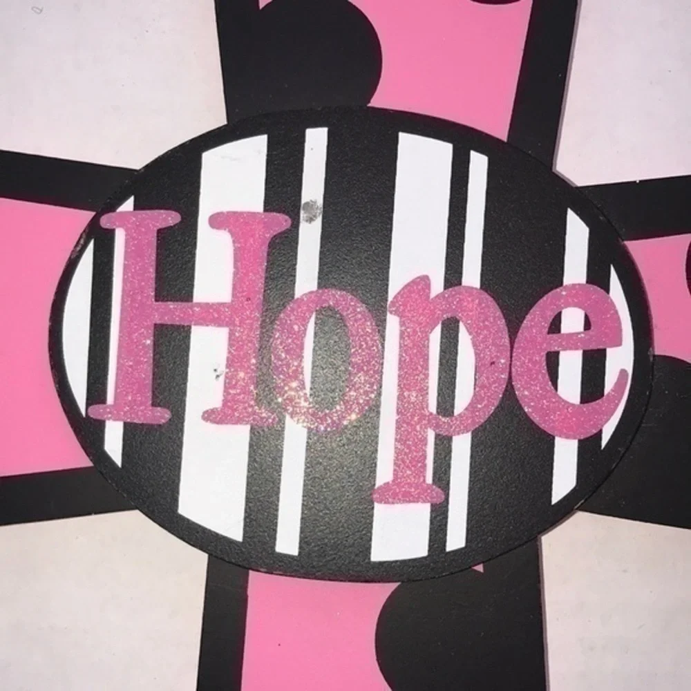 Polka Dot “HOPE” Cross